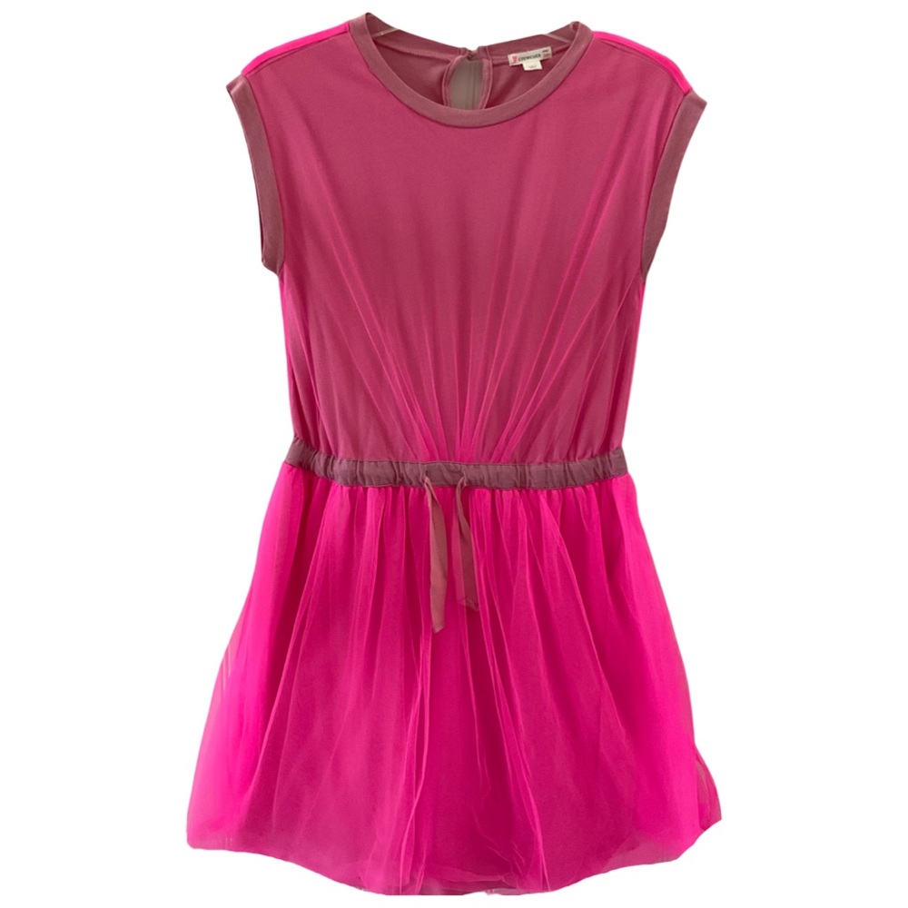 CREWCUTS Big Girls Pink Dress with Tulle Skirt Item # 0149